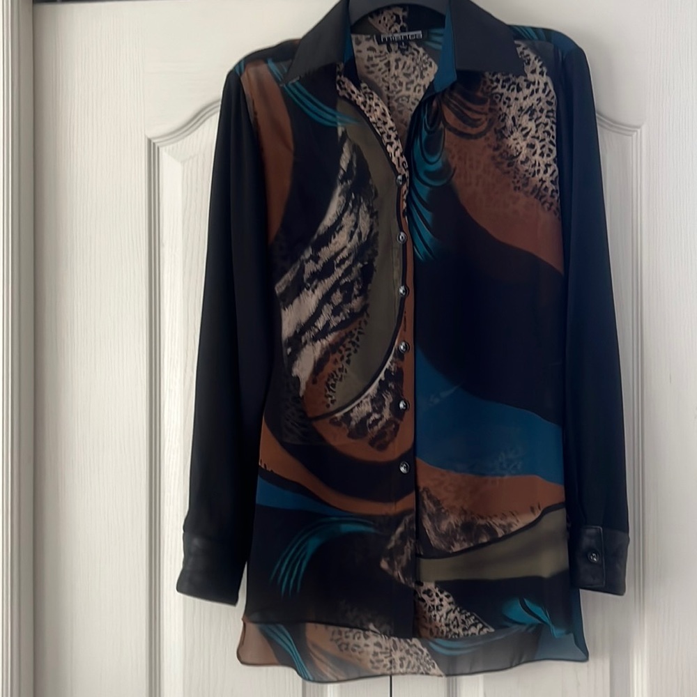 Long sleeve button down shirt, new.